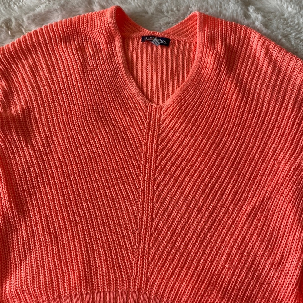 Sweater bright mango color size M